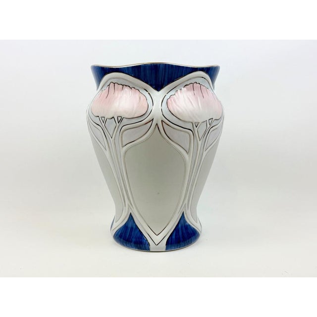 Jugendstill Iris Porcelain Vase by Nagel, 1900s For Sale - Image 13 of 13