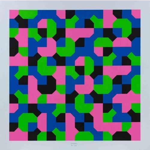 Bruno Munari, Peano Curves, 1991, Screen Print For Sale - Image 3 of 3