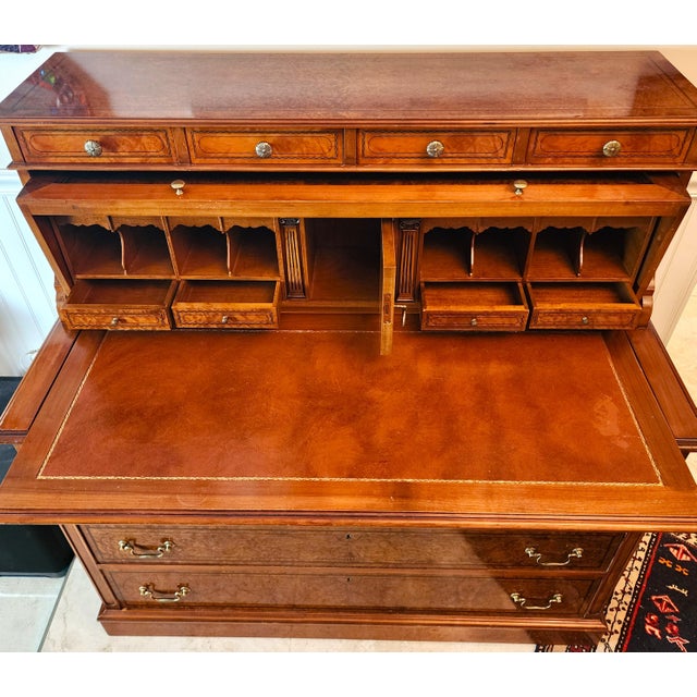 Antique Georgian Burlwood Rolltop Desk For Sale - Image 16 of 18