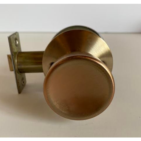 1960s Mid-Century Modern Satin Bronze/Chrome Split Finish Skillman Passage Doorset For Sale - Image 4 of 9