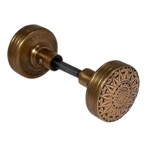 1880s Rare Antique American Bronze Door Knobs - A Pair
