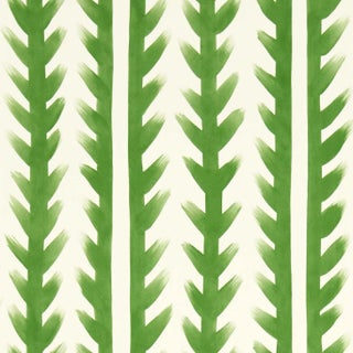 Harlequin Sticky Grass Wallpaper in Emerald - a Sample For Sale