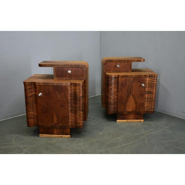 Art Deco Bedside Tables, Czechoslovakia, 1934, Set of 2 For Sale - Image 3 of 18
