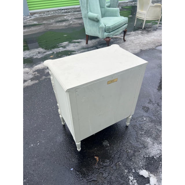 This elegant hand-painted nightstand is by Julia Gray, Ltd., a New York–based designer known for refined, classically...