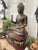 An impressive large-scale hand-carved wooden Buddha figure originating from Thailand and dating to the early 20th century....
