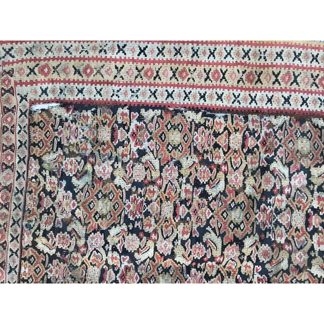 Textile Antique Fine Senneh Kilim Rug, 1890s For Sale - Image 7 of 16