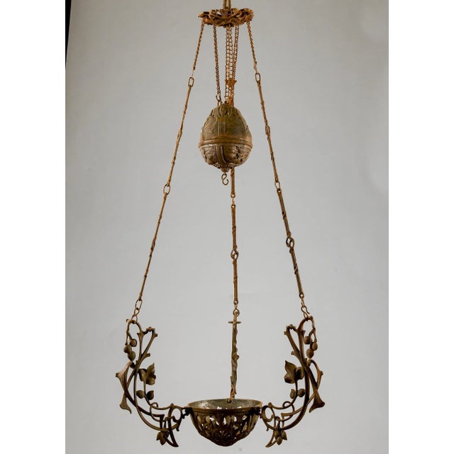 Gold Vintage Liberty Garden Chandelier For Sale - Image 8 of 9
