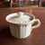 Antique Early 19th C. English Pearlware Fluted Lidded Mustard Pot C. 1800 For Sale - Image 6 of 18