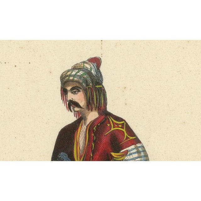 Markaert, Bulgarian Man in Traditional Dress, 1845, Hand-Coloured Lithograph on Paper For Sale - Image 3 of 10