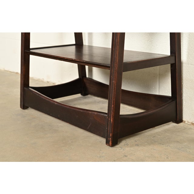 Limbert Antique Mission Oak Arts & Crafts Bookcase or Magazine Stand, Circa 1910 For Sale - Image 9 of 11