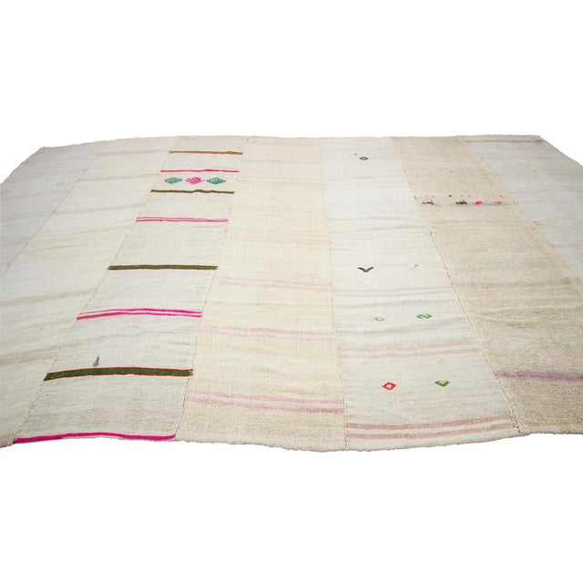 Vintage Turkish Hemp Kilim Rug- 8′6″ × 14′1″ For Sale - Image 4 of 7