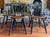 Ethan Allen Set of 4 Ethan Allen "Deer & Willow" Hitchcock Chairs – Black & Gold Gilt With Solid Cherry Seats For Sale - Image 4 of 6