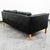 Mid Century Danish Modern Sofa Couch 3 Seater Leather Black Vintage Denmark MCM For Sale - Image 4 of 12
