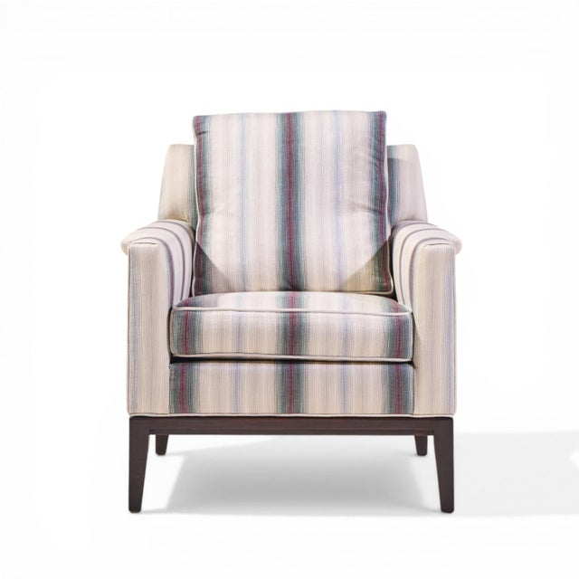 Mid 20th Century Edward Wormley for Dunbar Mid Century Mahogany Lounge Chairs - Pair For Sale - Image 5 of 12