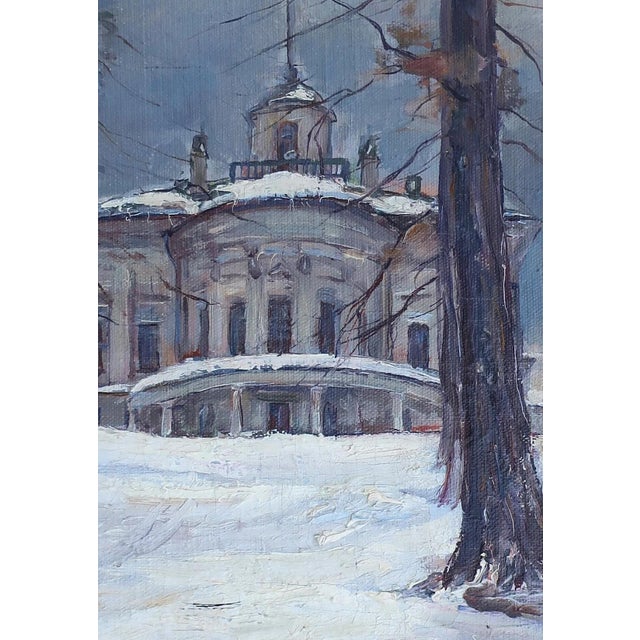 1986 Winter Landscape Oil Painting, Soviet Ukrainian Art 59-40 For Sale - Image 4 of 6