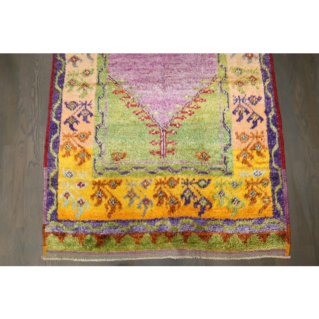 Mid 20th Century Vintage Zabihi Collection Turkish Prayer Rug - 3'5" x 4'9" For Sale - Image 5 of 9