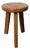 Frencg Elm Tripod Stool, 1960s For Sale