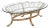 Hollywood Regency Hand Gilt Wrought Iron Oval Coffee Table - Newly Painted For Sale
