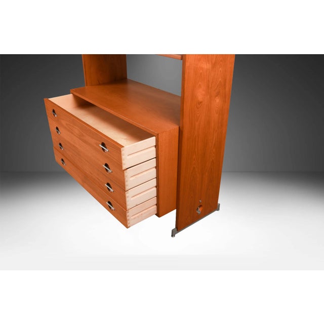 Hans Wegner Danish Teak Single Column Freestanding Wall Unit Room Divider For Sale In Baltimore - Image 6 of 14