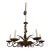 Mid 20th Century Hand Wrought Italian Six Light Tole Chandelier For Sale