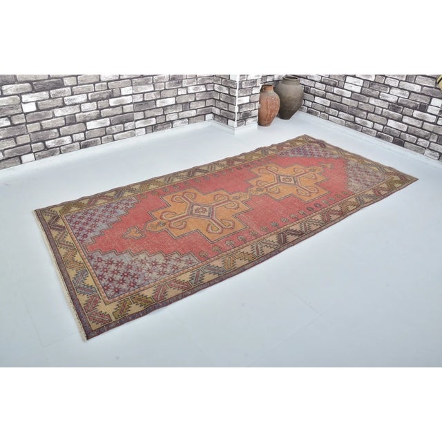 Turkish 1960s Handknotted Floral Orange Rug For Sale - Image 3 of 10