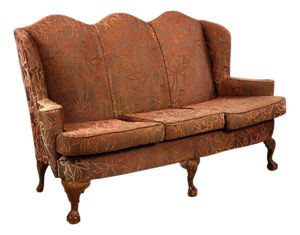 Queen Anne Walnut Three Seat Sofa, 1930