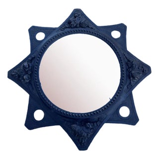 Art Deco Carved Wooden Mirror, 1920s For Sale