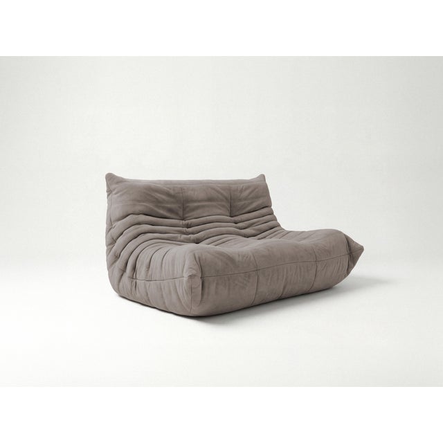 Togo Sofa in Warm Grey Microfiber by Michel Ducaroy for Ligne Roset, Set of 5 For Sale - Image 7 of 14