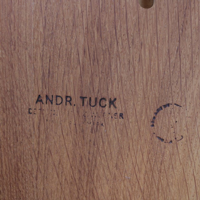 Wood Vintage Danish Round Coffee Table by H. J. Wegner for Andreas Tuck, 1960s For Sale - Image 7 of 8