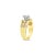 Contemporary Marquise Diamond Center with Two-Rows of Diamond Accents, Size 9 For Sale - Image 3 of 5