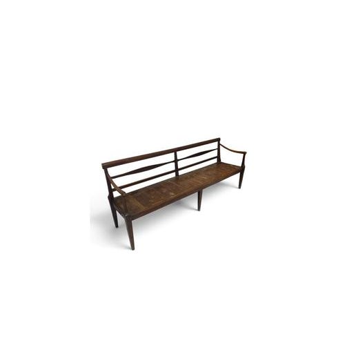 Large Antique Bench with Armrests For Sale - Image 11 of 11