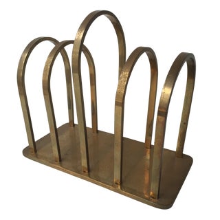 Brass Toast Rack or Mail Organizer For Sale