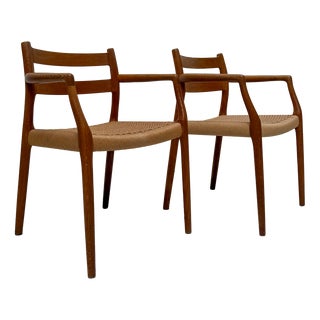 Vintage Danish Teak Dining Armchairs Model 67 by Niels Otto Møller from J.L. Møllers, 1960s For Sale