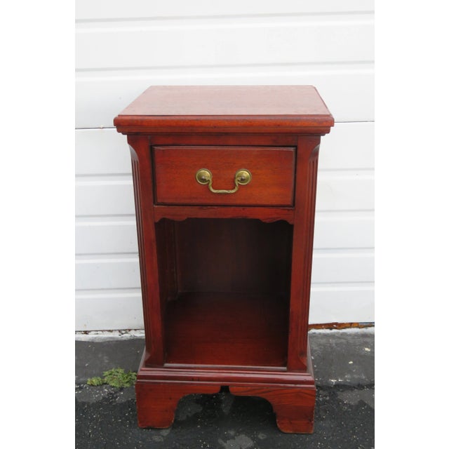 This classic nightstand is made of wood, solid wood, mahogany, veneer, and is in good condition. This wonderful nightstand...