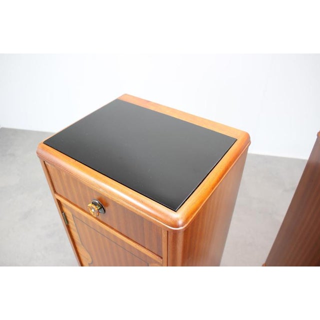 Art Deco Bedside Tables, Former Czechoslovakia, 1930s, Set of 2 For Sale - Image 4 of 18