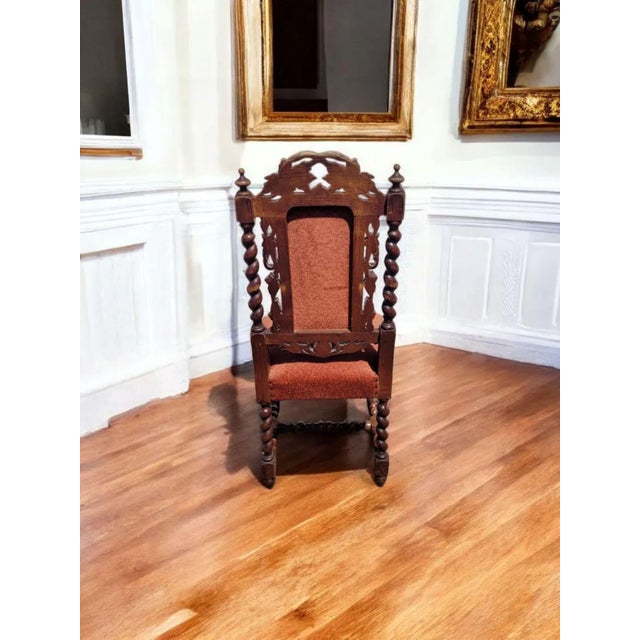 Antique Renaissance Revival Oak Dining Chairs, 1850s, Set of 4 For Sale - Image 6 of 10