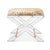 Hollywood Regency Delano Gold Salazar Lucite X-Bench For Sale - Image 3 of 5