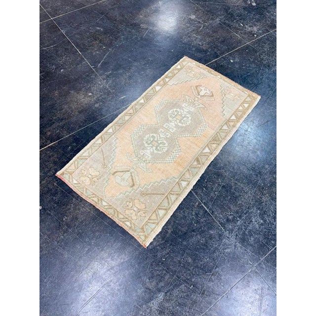 Early 21st Century Turkish Mini Rug Oriental Hand Knotted Vintage Rug 1'8" x 3'2" #17748 For Sale - Image 5 of 8