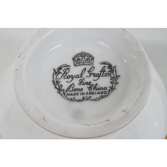 Royal Grafton Red Yellow Roses Bone China Flowers Tea Cup and Saucer Set 4655b For Sale - Image 9 of 12