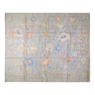 Contemporary Oushak Hand Knotted Wool Rug,11'7"X14'6" For Sale