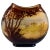 Large Round Art Nouveau Style Gall Cameo Vase with Seascape Decor from Emile Gallé, France, 1905 For Sale