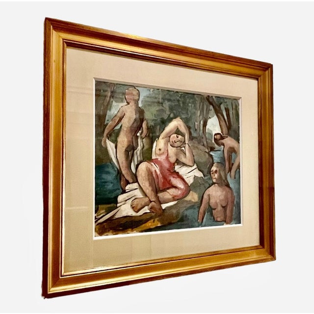 Charles Walch, Bathing in the River, Gouache For Sale - Image 8 of 11