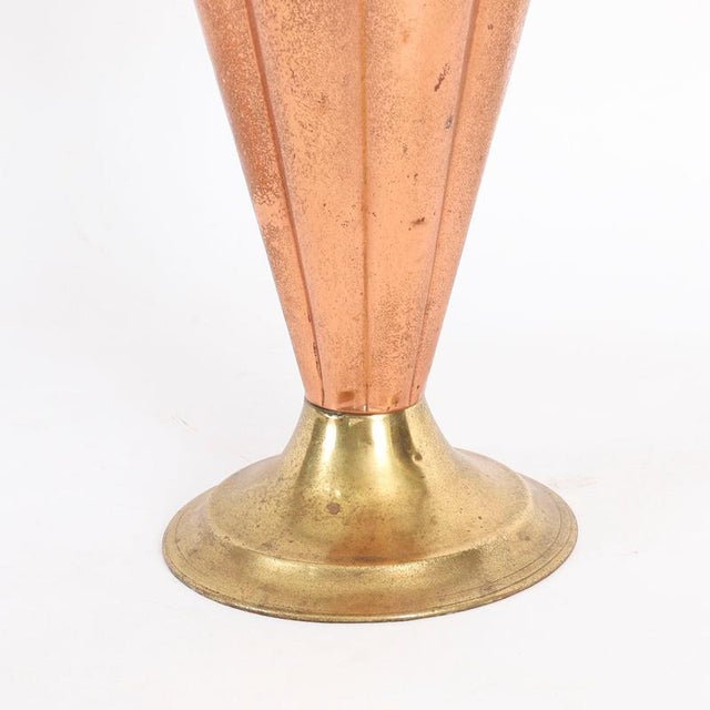 Copper Antique Brass and Copper Umbrella Stand, 1920s For Sale - Image 8 of 16
