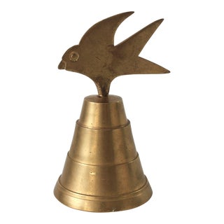 Vintage Brass Dinner Bell For Sale