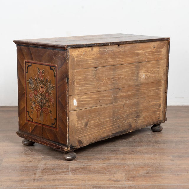 19th Century Original Hand Painted Large Chest of Three Drawers For Sale - Image 18 of 18