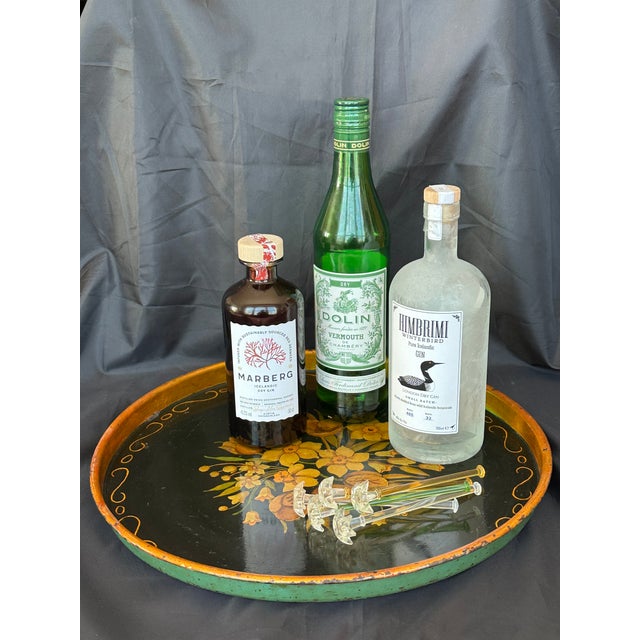 Late 19th Century Hand Painted Metal Tole Tray For Sale - Image 4 of 13