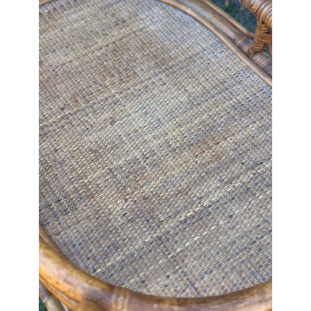Wood Vintage Rattan Bar Cart For Sale - Image 7 of 10