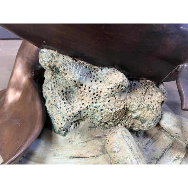 Bronze Dolphin Coffee Table by C. Caudion, 1960s For Sale - Image 12 of 17