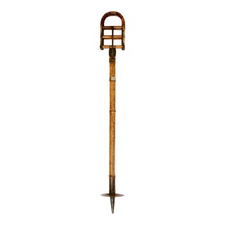 Late 19th Century Bamboo & Brass Sporting Event or Hunting Walking Stick For Sale