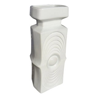 Patterned Bisque Porcelain Vase from KPM, 1970s For Sale